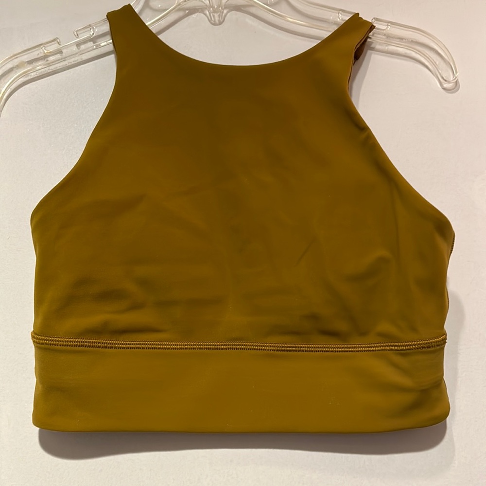 Lululemon size 6 mustard yellow sports bra